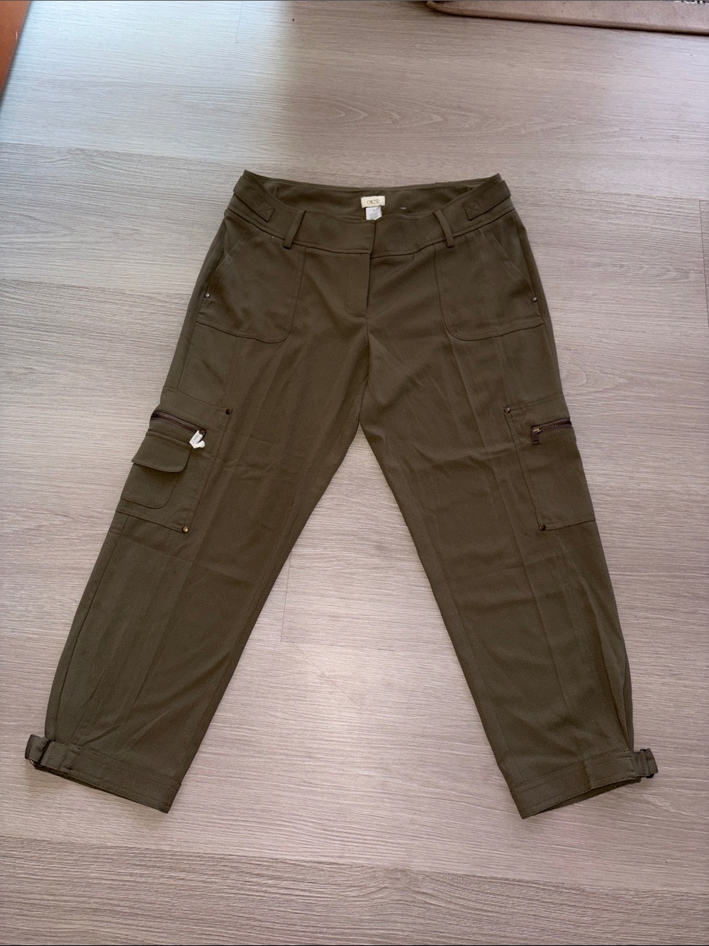 Cache Olive Utility Crop Pants